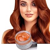 Temporary Hair Color Wax Dye 4.23 oz-Instant Hairstyle Cream Hair Pomades Hairstyle Wax for Party Cosplay Easy Cleaning (1, Orange)