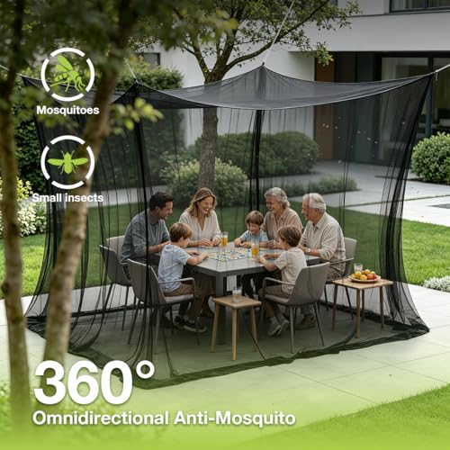 Moustiquaire extérieur 3x3m pour stopper les insectes sous la pergola du jardin - 3