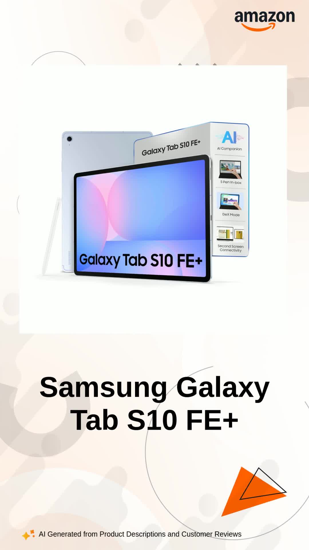 Samsung Galaxy Tab S10 FE+ Tablet with S Pen