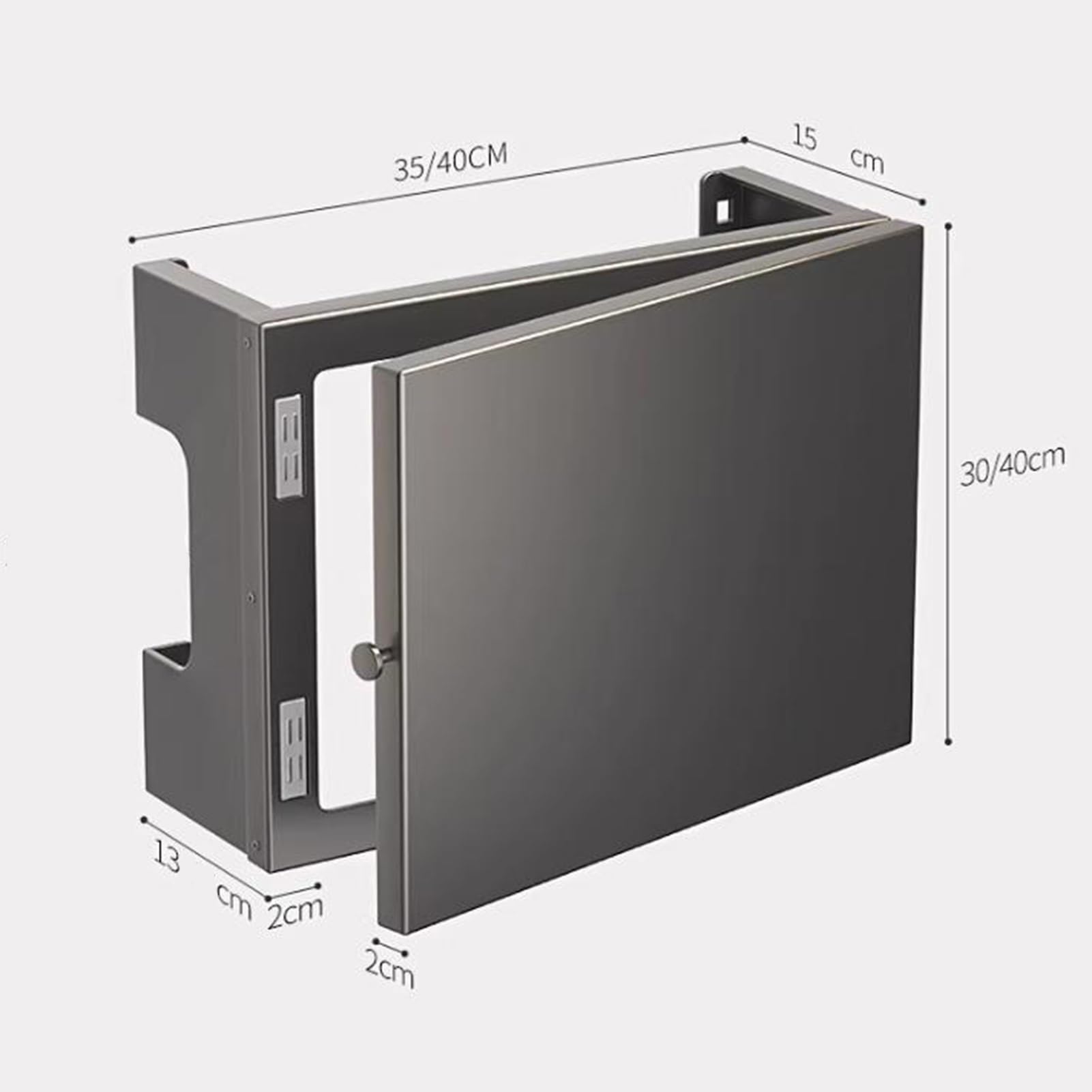 Copritubo a parete, portaoggetti multifunzione, copritubo for riscaldatore a gas da cucina for garage, cucina, bagno, ufficio(35x40x15cm)