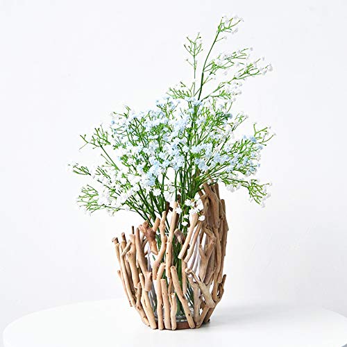 100% Handwork Natural Driftwood Wooden Decoration Vase with Hydroponics GlassJar - Image 2