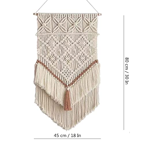 Tapiz de macramé para colgar BMIDRUT, atrapasueños bohemio y decoración de pared 6