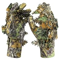 Avizon 3D Leafy Handschuhe für die Jagd, rutschfest, Camouflage, Angeln, atmungsaktiv, Einheitsgröße