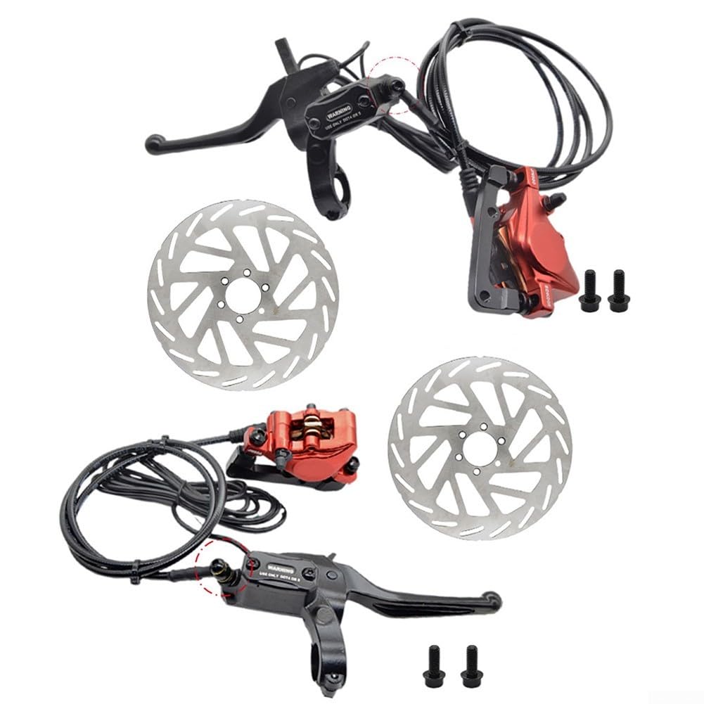 Freno a disco idraulico elettrico per bici elettrica, freno idraulico con doppio pistone per bici elettrica, scooter, moto (destra + sinistra)