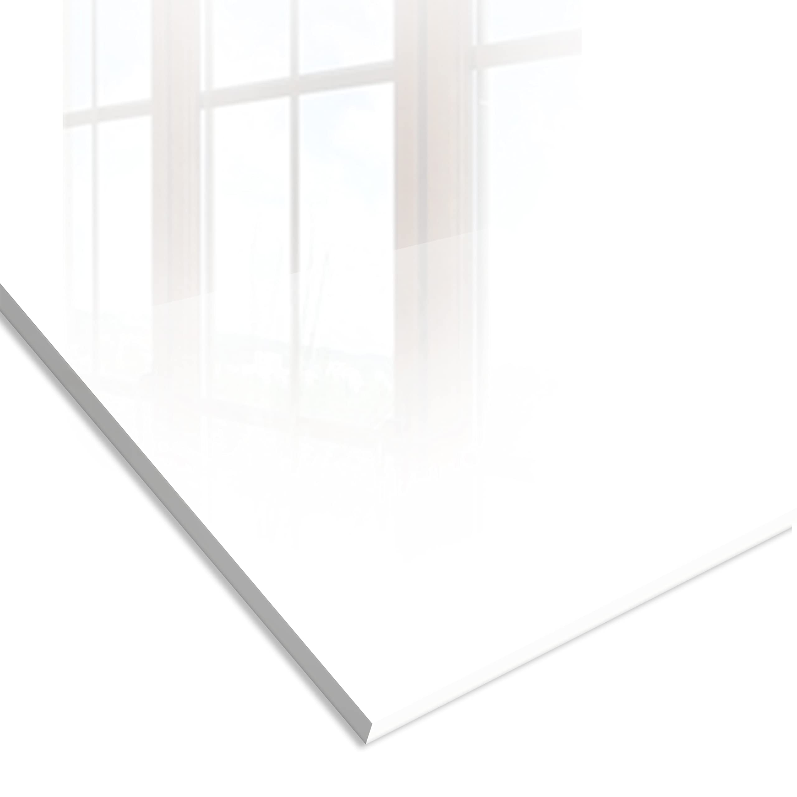 murando Spritzschutz Glas für Küche 60x60 cm Küchenrückwand Küchenspritzschutz Fliesenschutz Glasbild Dekoglas Küchenspiegel Glasrückwand Weiss f-A-10148-aq-a
