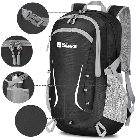 ZOMAKE Lichtgewicht Opvouwbare Rugzak 40L,Groot Lichte Waterdichte Wandelrugzak Pakbare Voor Dames En Heren Outdoor Wandelen Camping Reizen Koningsblauw 1033416279