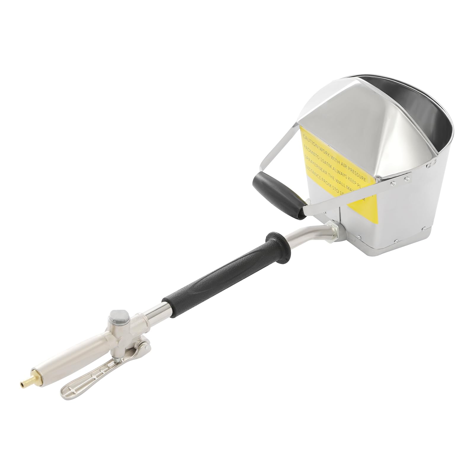 Cement Stucco Sprayer, Stucco Cement Texture Hopper, Electroplating Process Stucco Sprayer with 4 Detachable Nozzles for Applying GFRC, Mortar, Stucco