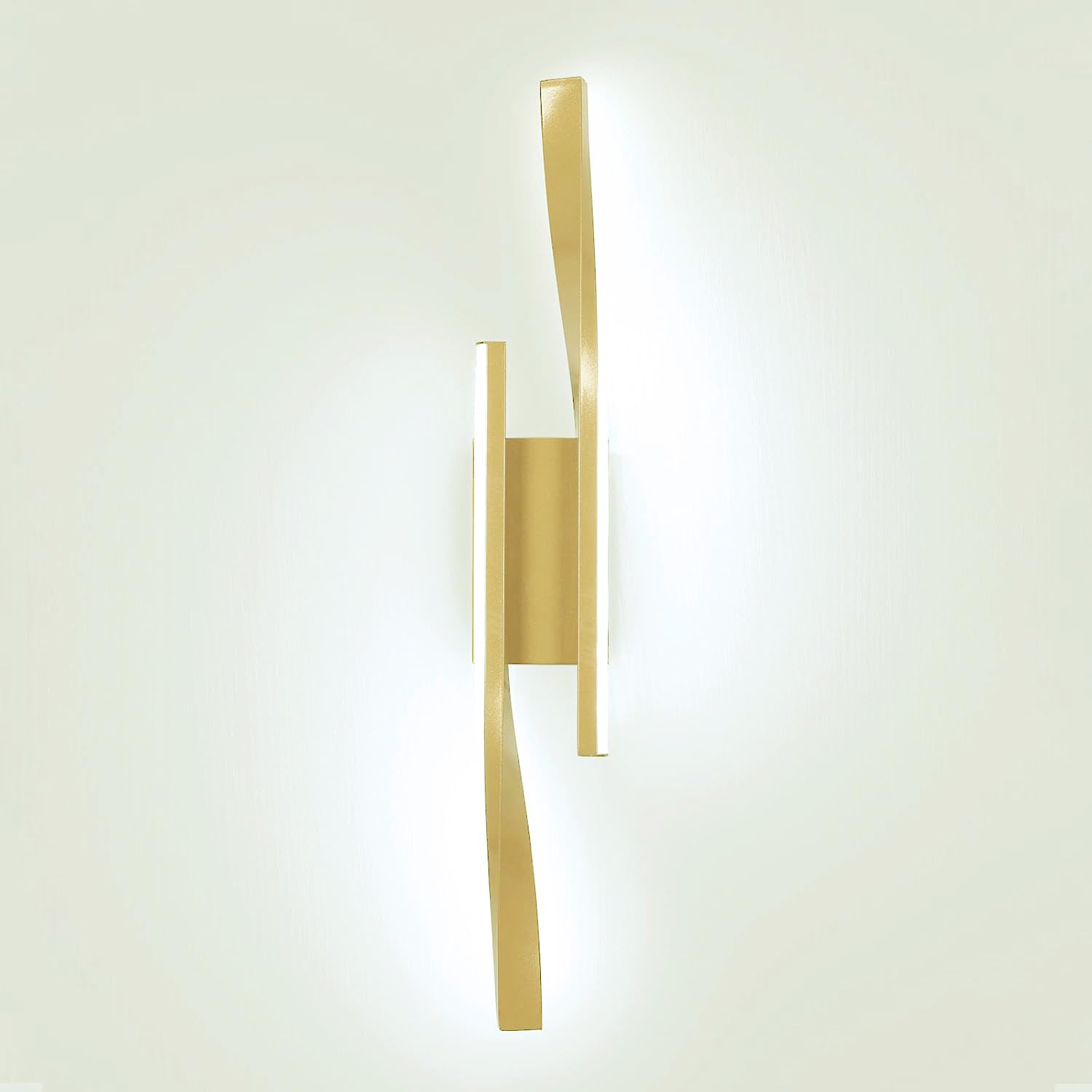 LIGKIN Modern Indoor LED Wall Light, 10W Wall Sconces Rectangular Gold, 6500K Cold White Wall Mounted Simple Long Aluminium Wall Light, Wall Fixture for Bedroom Living Room Corridor Stairs, 42CM — image 1
