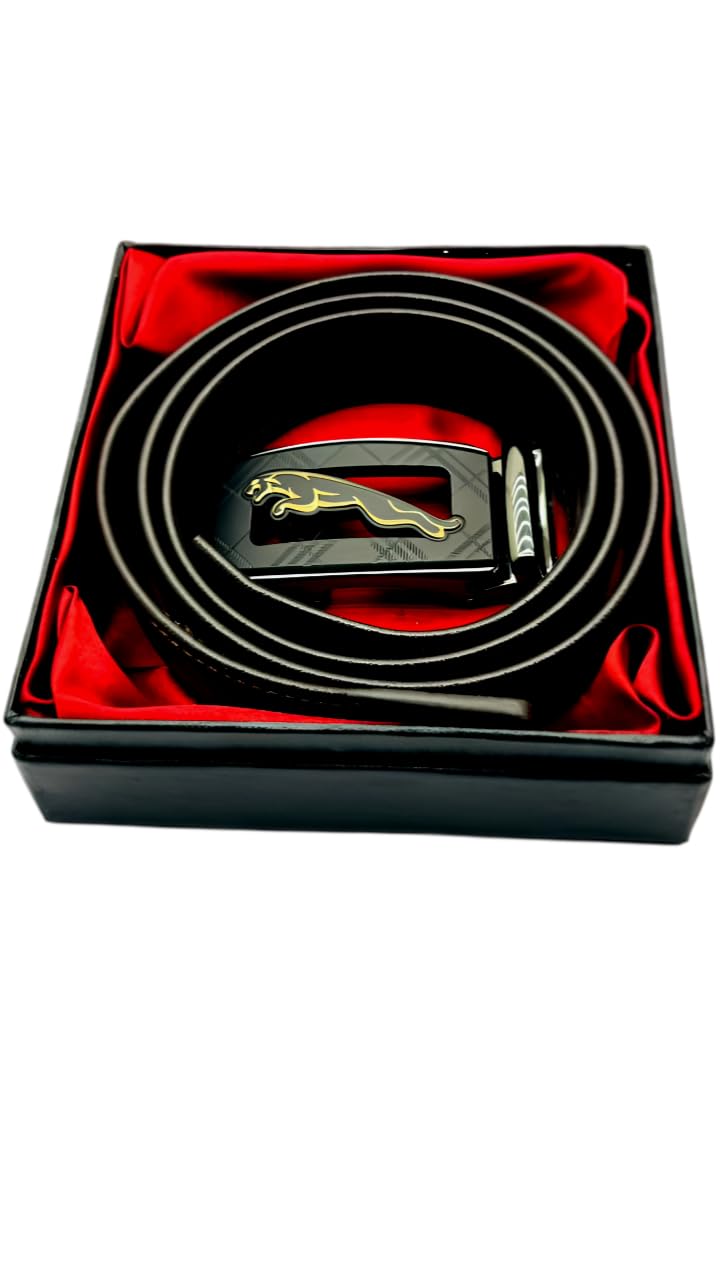 Panther Fashion HubGenuine Leather Belt for Men - Second Layer Cowhide with Durable Zinc Alloy Buckle