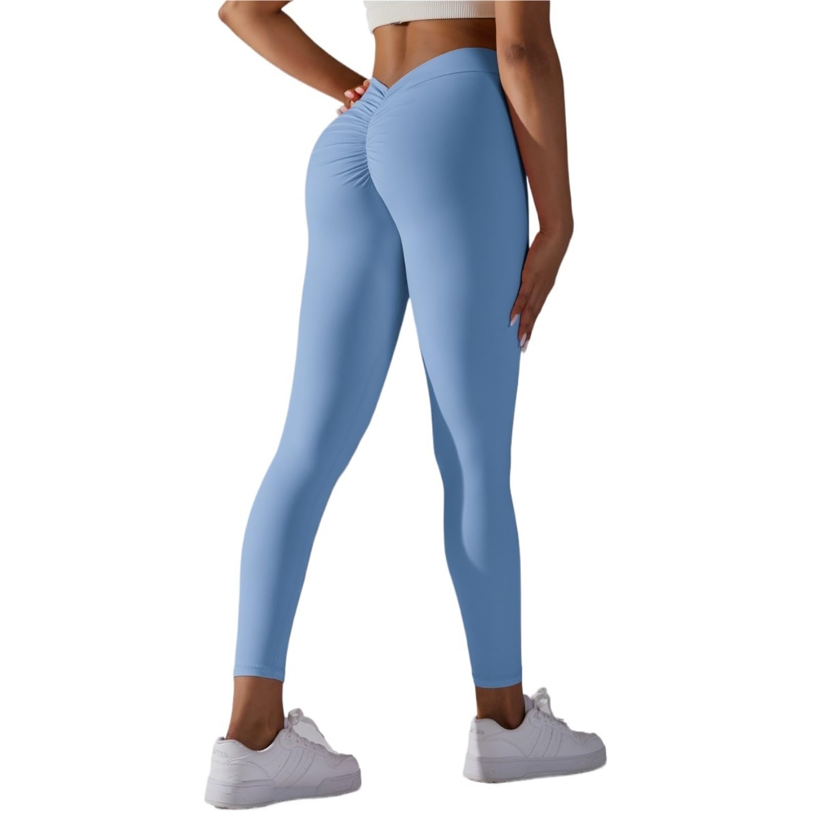 Legginsy do jogi z tyłu V pośladki seksowne legginsy damskie spodnie do jogi fitness trening siłownia bieganie wysoka talia odzież aktywna obcisłe