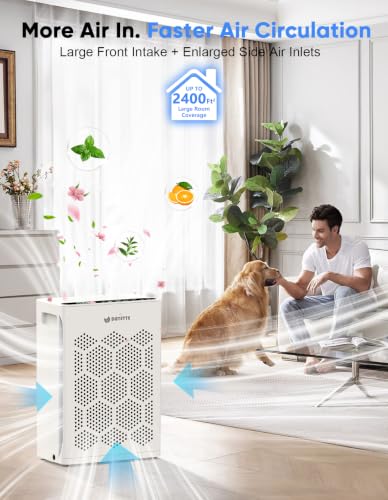 DAYETTE Air Purifiers for Home Large Room Up to 2400 Ft² with Fragrance, Smart WiFi Alexa Control,Auto Mode, HEPA 14 Air Purifier with Washable Prefilter for Bedroom, Dorm Room, Pets, Office - image 4