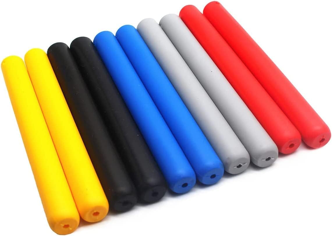 Colourful Drumstick Grips Comfortable Rubber Handles Drum Kits Percussion Accessories for Drumming Exercise 5 Pair