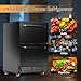 Velieta 24 Inch Under Counter Dual Drawer Beverage Fridge, Weather Proof Outdoor Beverage Refrigerator for Patio, Stainless Steel Built-in Beverage Cooler for Home & Commercial Use, Black