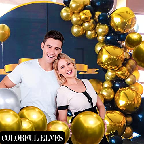 Image of Metallic Gold Balloons 10 inches 100 Pack Thicken Helium Shiny Chrome Gold Party Balloon