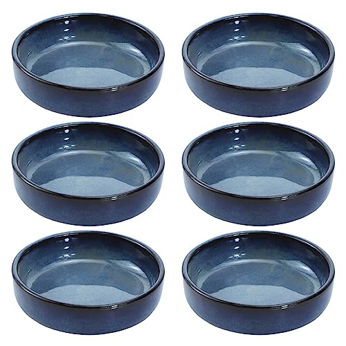 Colias Wing 3.5 Inch Vintage Style Kiln Glazed Ceramic Side Dishes - Korean Bowls - Set of 6