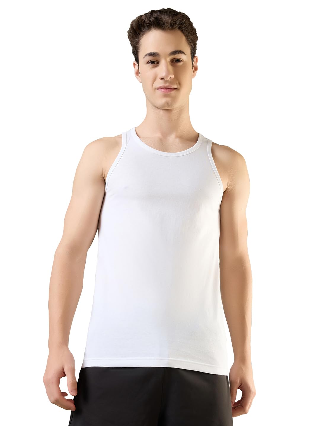 Men Body fit Solid Pattern Pure Cotton Vest
