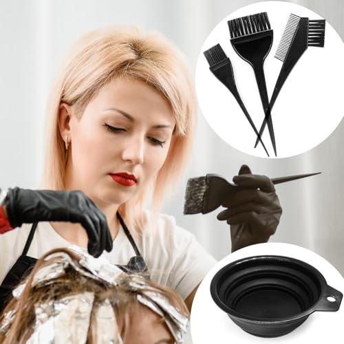 AIOUNIYA Haarfärbepinsel Set Haarfärbezubehör Haarfärbewerkzeug Pinsel zum Färben mit Bürstenkamm, Haarfärbepinsel und Haarfärbeschale