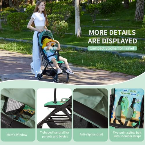 Image of Cool Kids Superb Lightweight Travel Stroller, Compact One-Hand Fold Buggy | Need an airplane approved toddler stroller? Slide folded turtle pram like rolling luggage through airport security.