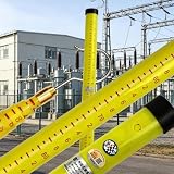 Retractable High-Voltage Height Measuring Pole,Lineman Epoxy Resin Telescoping Height Measuring Stick,20ft 30ft 40ft 50ft 60ft Electrical Safety Tool for Trees,Power Lines,Ceilings Construction