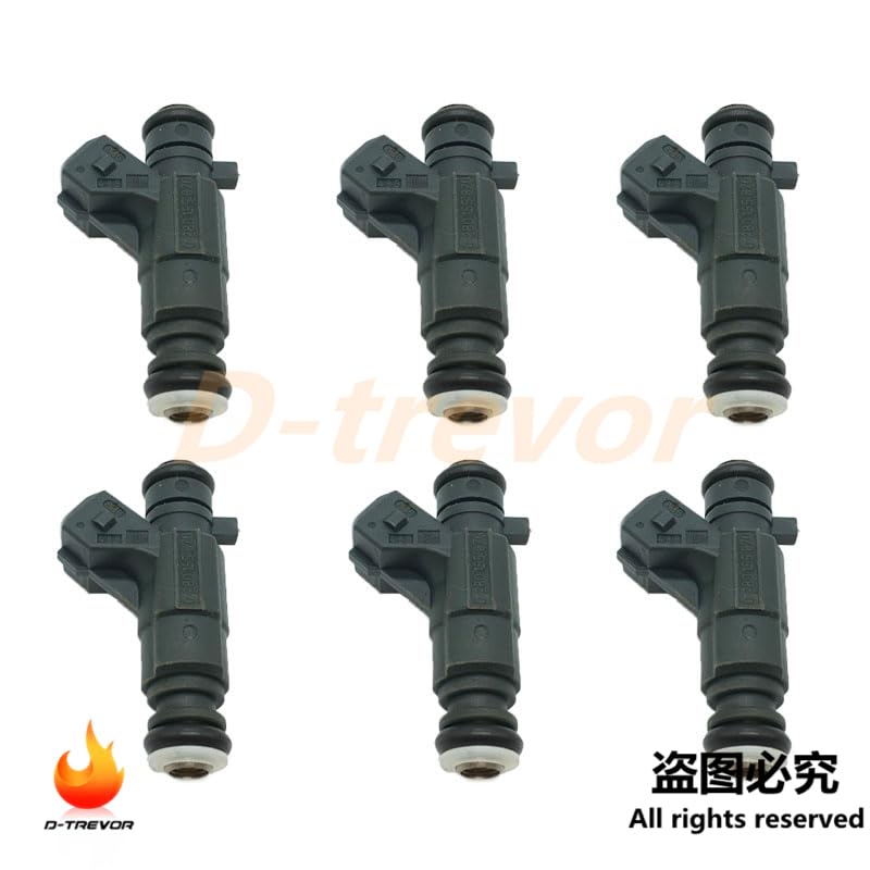 6PCS 0280155870 Fuel Injector For Repair Seal Cap Kit For GEELY 479 XIALI 8A SMP