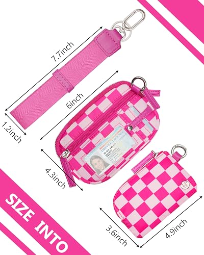 Image of Wallet Wristlet for Women, RFID Wallet Keychain with Dual Pocket