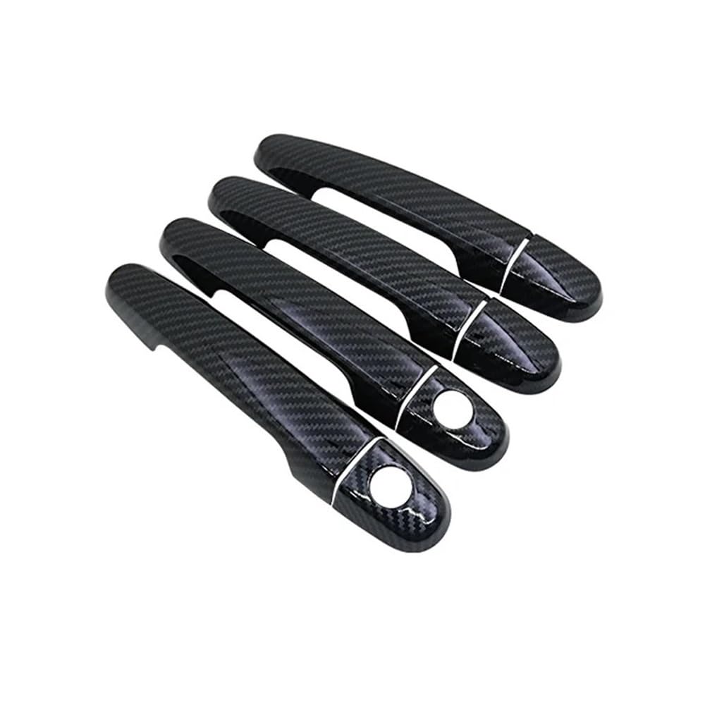 Mhtgd 125 Car Imitation Carbon Fiber Handles Or Chrome Door Cover For Aygo For 108 For Citroen For C1 2014-2022