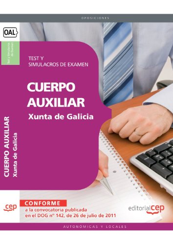 Portada de Cuerpo Auxiliar Xunta Galicia Test y Simulacros Examen