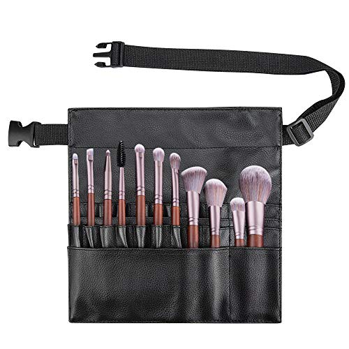 Color You - Estuche profesional para brochas de maquillaje, portátil, 22 bolsillos, organizador para brochas de maquillaje con correa de piel sintética (pinceles no incluidos)