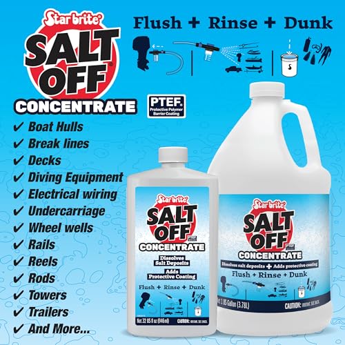 Image of STAR BRITE Salt Off Concentrate - Ultimate Salt Remover Wash & Marine Engine Flush for Boats, Vehicles, Trailers, and More - 128 OZ Gallon (093900N)