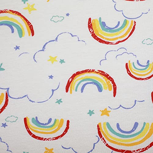 Image of Baby Girl Nursery Sheet - Microfiber Fitted Crib Sheet Baby Sheet for Standard Crib and Toddler mattresses Nursery Bedding Sheet Crib Mattress Sheets for Boys and Girls 1 Pack Rainbow - By UOMNY