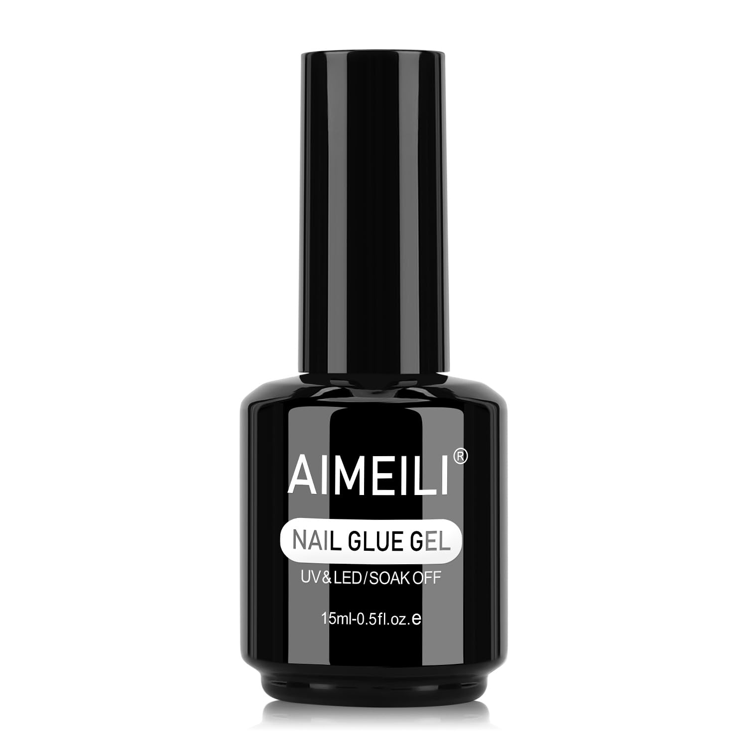 AIMEILI Hema Free 2 in 1 Nail Glue and Base Gel 15ML for Acrylic Nails, Cruelty Free, Vegan, Strong Nail Glue Gel for False Nails