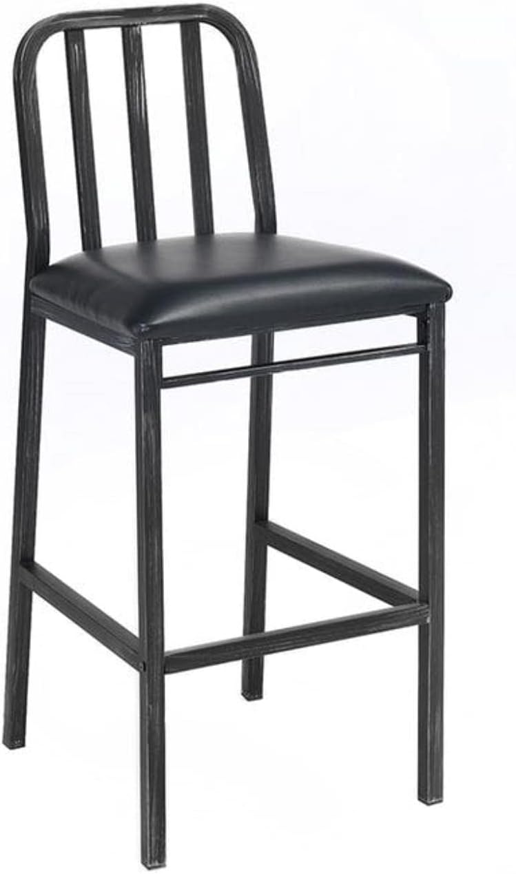 Acme Jodie Faux Leather Upholstered Bar Stool in Antique Black Set of 2