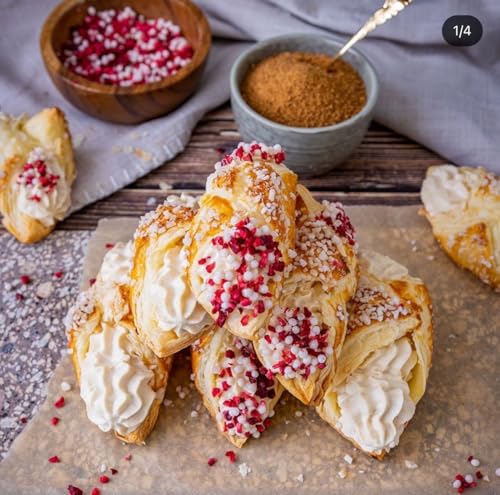 RUF Schlag-Creme, vegetarischer Sahne-Ersatz mit pflanzlichem Öl, fettarme Sahne-Alternative für Erdbeer-Kuchen, Torten, Waffeln, Eis, glutenfrei, 2 x 40g