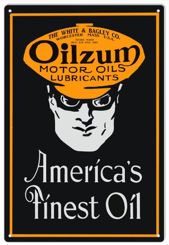Oilzum プレート 看板 美品 広告 アメリア USA サイン 4 hT31 Amazon.com: Victory Vintage Signs Oilzum America's Finest Motor