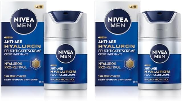 Gesichtscreme für 24h Feuchtigkeit und sichtbare Faltenmilderung (50 ml) (Packung mit 2)