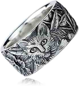Amazon.com: Retro Vintage s925 Silver Ring for Women Men