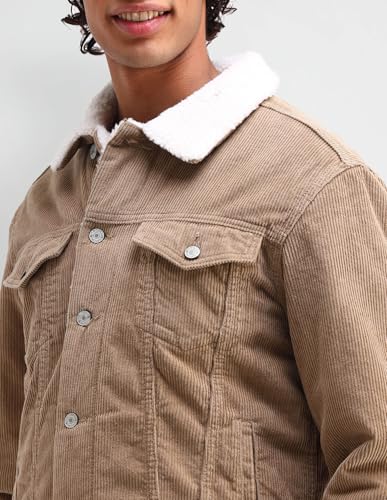 Image of U.S. Polo Assn. Denim Co. Men's Slim Fit Corduroy Sherpa Jacket
