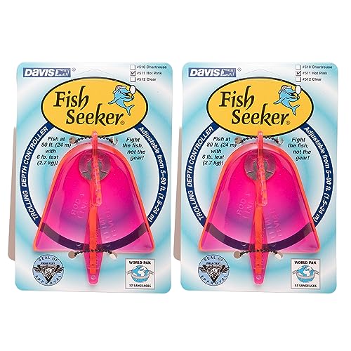 Davis Instruments Fish-Seeker Trolling Plane - (2 Pack) - Pink Color
