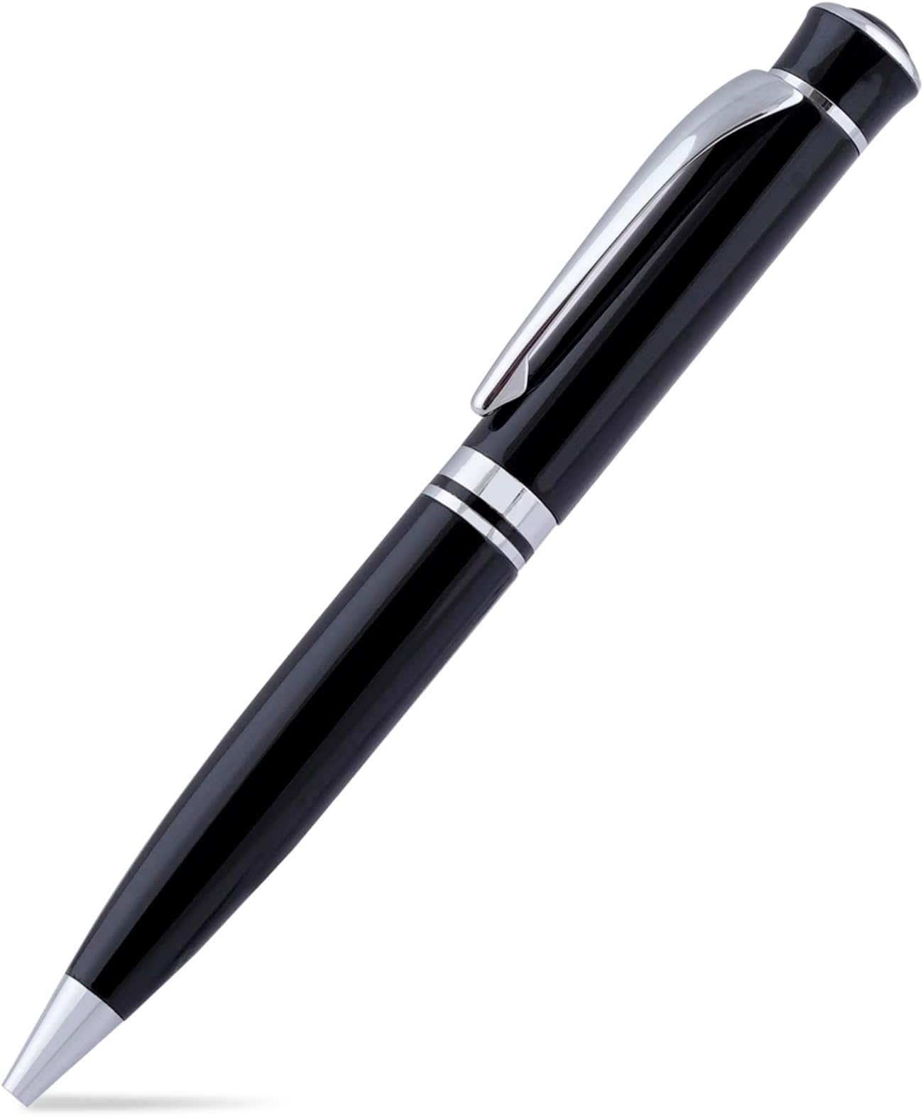 - amazon basics Ballpoint Pen with Case for Office, Home and Gifting (Black Body, Blue Ink)