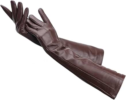 Amazon | [Lmtossey] 冬のロングレザーグローブ高級ロングレザー
