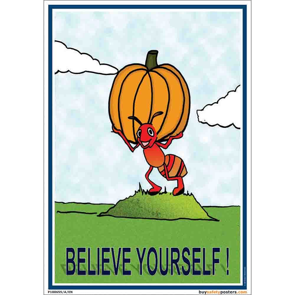 buysafetyposters.com - Cartoon Motivational Poster In English Sun Board A3  (12 Inch X 18 Inch) : Amazon.in: Industrial & Scientific