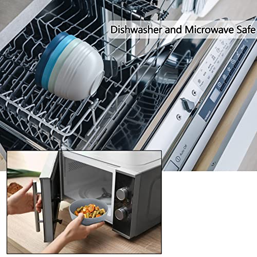 image for Homestockplus Unbreakable Cereal Bowls 25 OZ Microwave and Dishwasher 