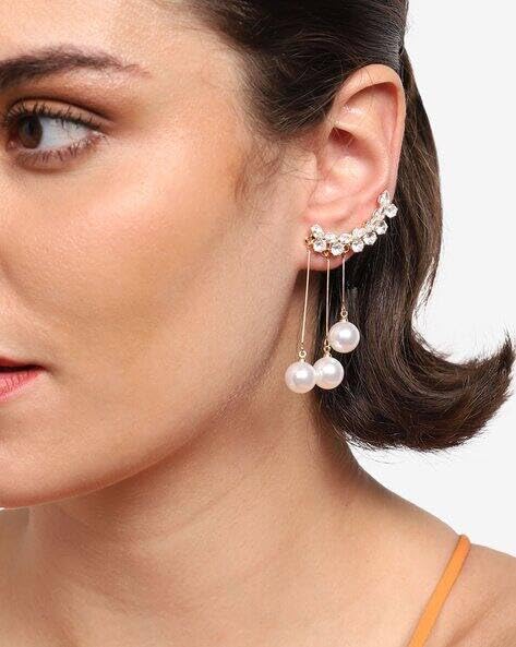 Image of Bottega-Inspired Chunky Korean Stylish Earrings | Big Party Statement Studs | Celebrity Fashion Jewellery | Gifts For Women and Girls