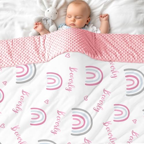 NIBESSER Personalized Baby Blanket with Names for Girls Boys