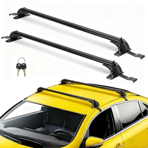 43' Universal Roof Rack Cross Bars, Upgraded Aluminum...