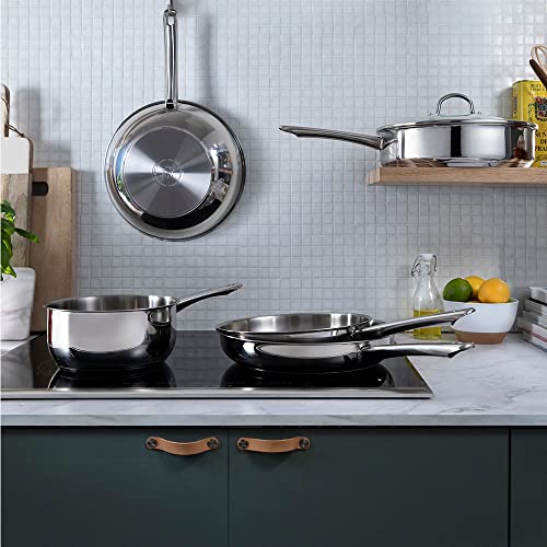 Sauteuse 28 cm inox anti-brûlure compatible induction et four