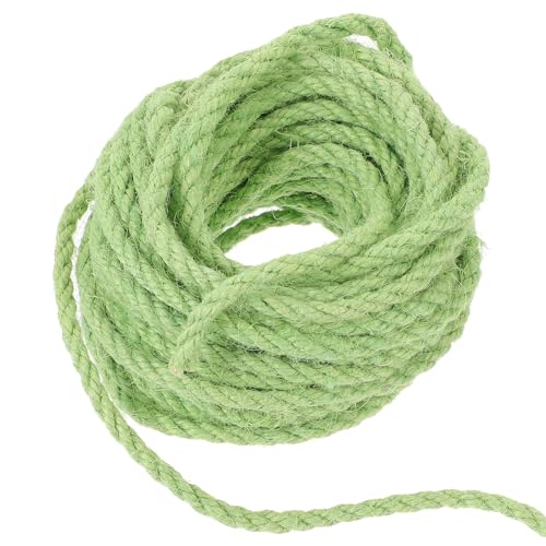 INOOMP ペット用品 猫ロープ爪とぎ 猫のスクラッチパッド かわいい猫の木 クライミングキャットスクラッチャー 猫ひっかき棒用ロープ 麻縄 おもちゃ用品 猫のおもちゃツール Green