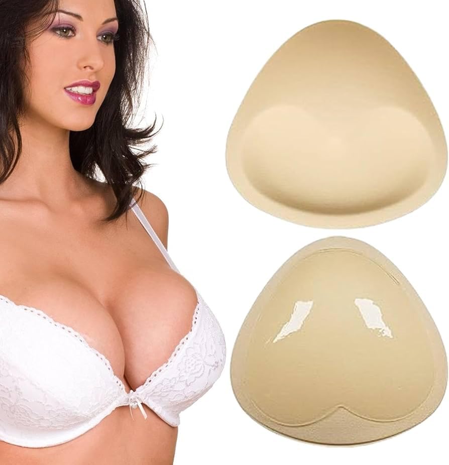 Adhesive Bra Inserts Breathable Push Up Sticky Bra Pads for Women Swimsuits & Bikini | Adhesive Breast Pads Sponge Bra Inserts Sticky Bra Cup (1 Pair).