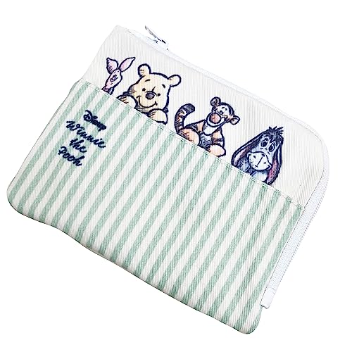 MORIPiLO くまのプーさん ティッシュケース ディズニー グッズ 小物入れ ぬいぐるみ ポーチ 小さめ 可愛い 12x10cm (グリーン) Disney キャラクター まくらのモリシタ