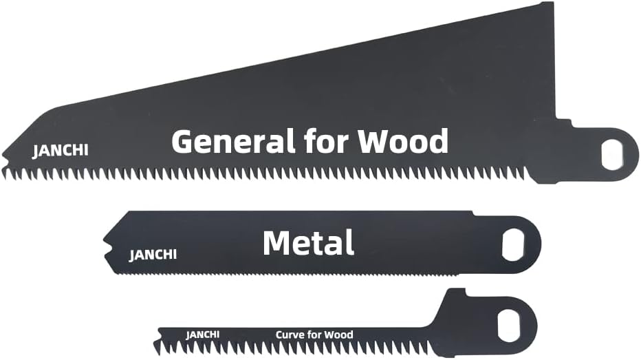 Replacement Electric Hand Saw Blade Combo Set, Compatible for Black+Decker SC500/PHS550B Navigator Saw, Wood Metal Plastic Cutting Blade 3-Piece